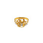 Anillo letra M de oro 18k con zirconitas