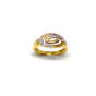 Anillo oro 18k forma espiral y zirconitas
