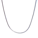 Cadena cola topo de oro blanco de 18k reasa