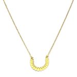 Gargantilla de plata bañada en oro con semicirculo