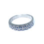 Anillo semanario de plata con zirconitas