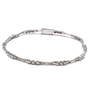 Pulsera oro blanco 18k con brillantes de 2,52ct
