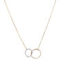 Gargantilla anillos entrelazados bicolor oro 18k