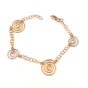 Pulsera espirales bicolor de oro de 18k