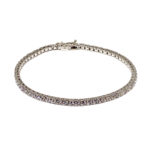 Pulsera oro blanco riviere con zirconitas