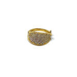 Anillo bicolor de oro 18K con zirconitas