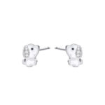 Pendiente de circonita perro esmaltado de 9 mm cierre presión