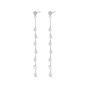 Pendiente de plata rodiado cadena con circonitas colgando 75 mm cierre presión