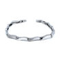 Pulsera de plata forma ondulada mate-brillo