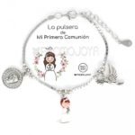 Pulsera Eres Lo Mas Comunion Cadena Veneciana Rodiada Con Tres Colgantes