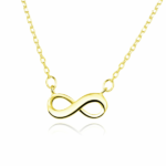 Gargantilla de plata chapada con infinito brillo