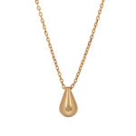 Gargantilla plata chapado con colgante de gota