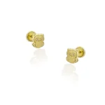 Pendientes con forma de búho y zirconita