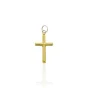 Cruz de oro amarillo 18k sin imagen de cristo 23x11