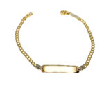Esclava comunión oro amarillo 18k con cierre mosquetón