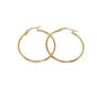 Aros lisos de oro 18k de 28mm
