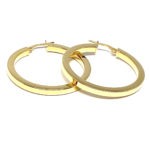 Aro de plata chapado plano 35mm x 3mm