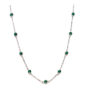 Gargantilla plata con chatones de zirconitas color verde esmeralda