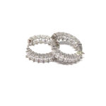 Aro de plata rodiado con zirconitas blancas