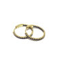 Aros de plata chapados en oro amarillo con zirconitas azules