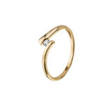 Sortija oro 18k solitario zirconita