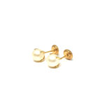 Pendiente de oro 18k con 4 garras y perla de 6 mm
